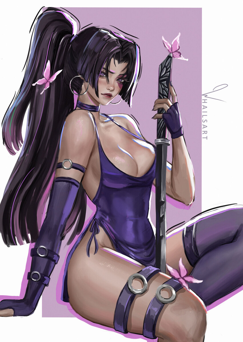 1girl, black_hair, breasts, dress, elbow_gloves, gloves, highres, holding