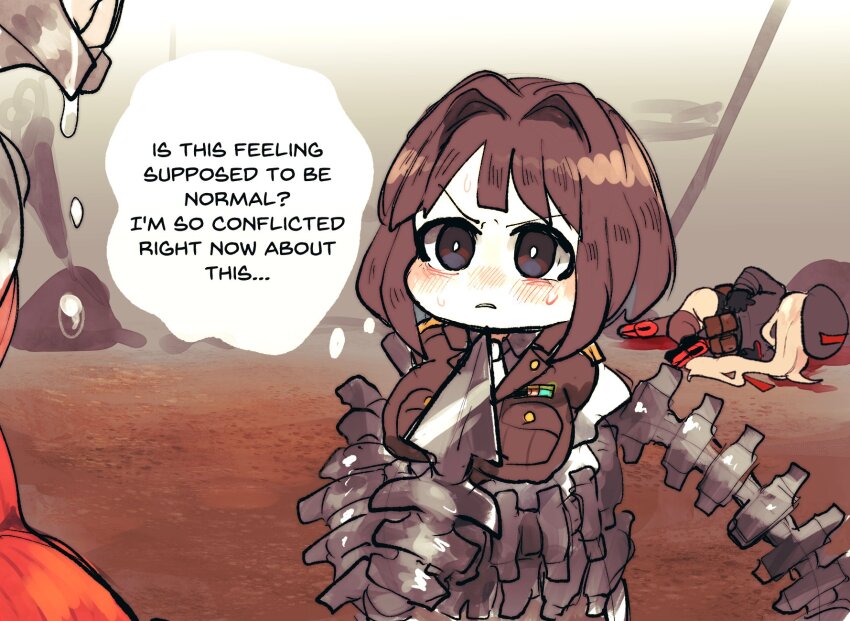 2girls, chatterbox_(nikke), commander_(nikke), female_commander_(nikke), genderswap, genderswap_(mtf), goddess_of_victory:_nikke, highres