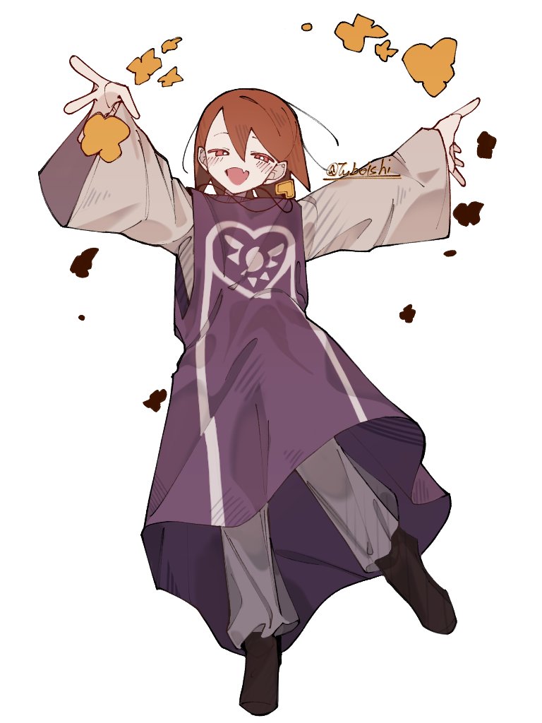 1other, asriel_dreemurr, asriel_dreemurr_(cosplay), black_shoes, brown_hair, chara_(undertale), cosplay, full_body