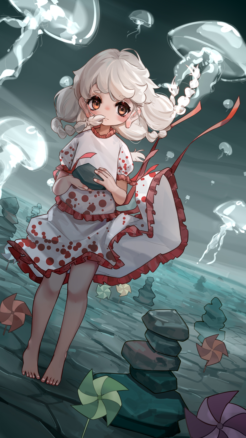 1girl, absurdres, blush, ebisu_eika, expressionless, frills, full_body, highres