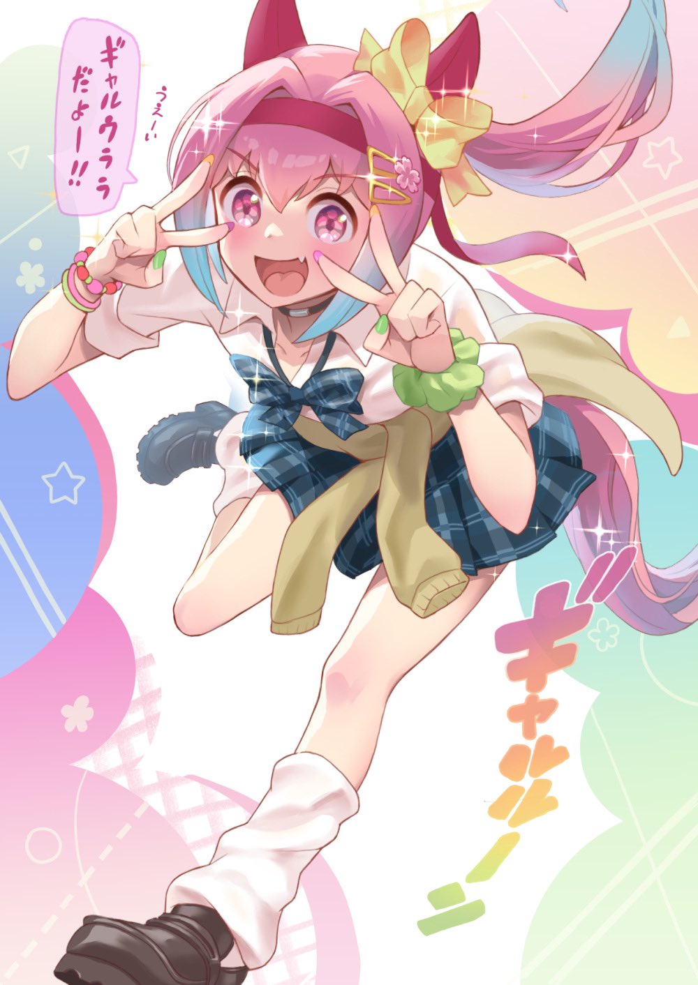 1girl, alternate_costume, animal_ears, bead_bracelet, beads, bow, bowtie, bracelet