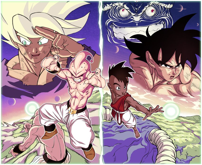 4boys, 6_9, absurdres, antennae, barefoot, black_eyes, black_hair, black_nails