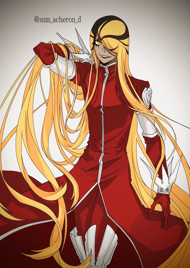 1boy, armband, black_eyeliner, black_hair, blonde_hair, boots, coat, d.gray-man