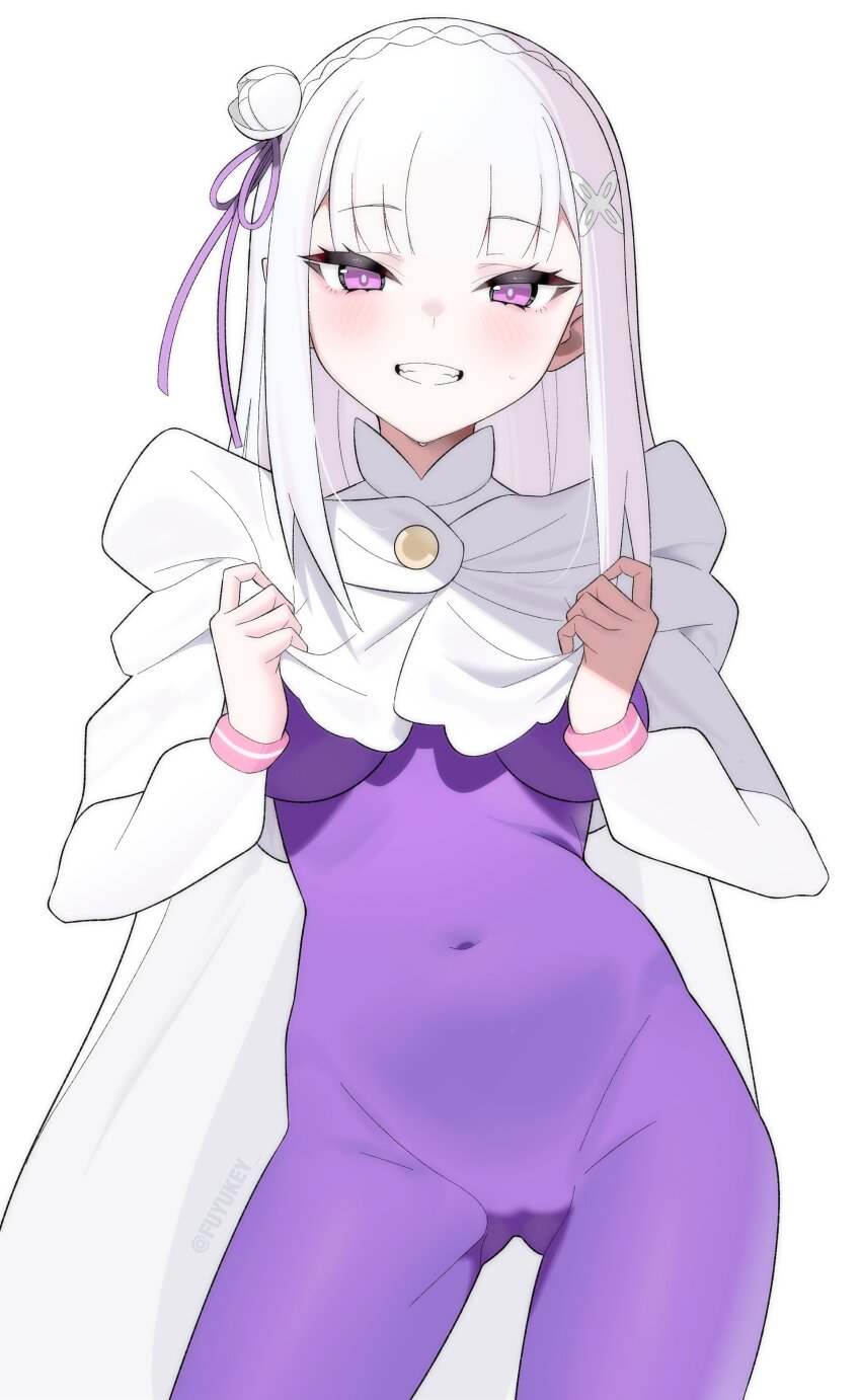 1girl, absurdres, artist_name, bodysuit, braid, breasts, cape, contrapposto