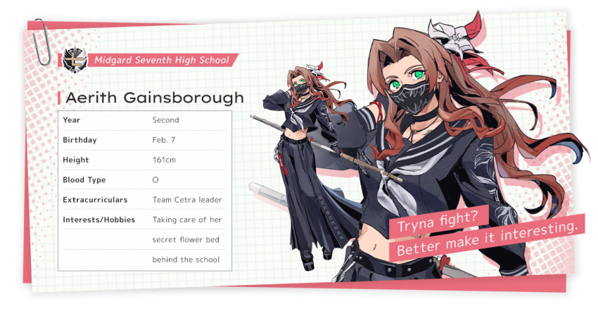 1girl, aerith_gainsborough, assault_lily, birthday, black_boots, black_choker, black_gloves, black_sailor_collar