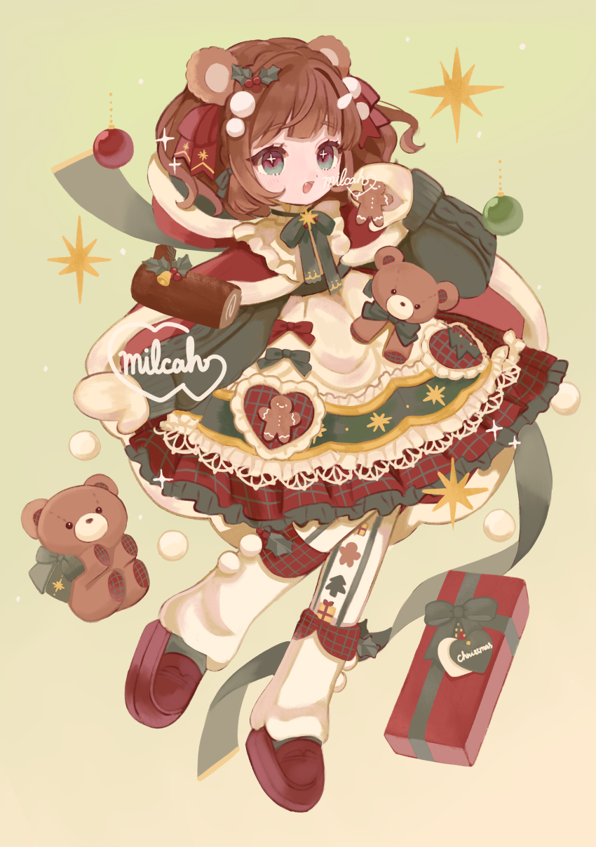 1girl, absurdres, animal_ears, artist_name, bear_ears, blush, bow, bowtie