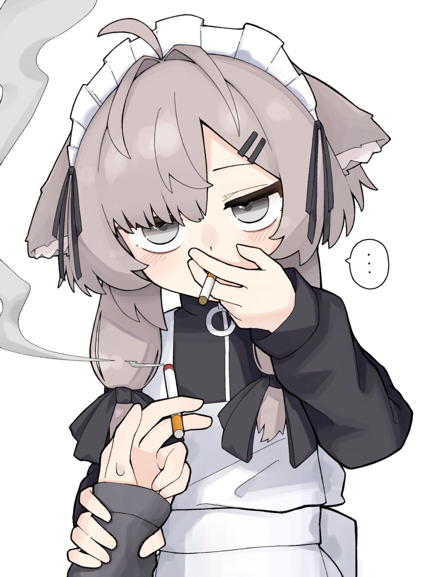 ..., 1boy, 1girl, 1other, ahoge, alternate_costume, animal_ear_fluff, animal_ears