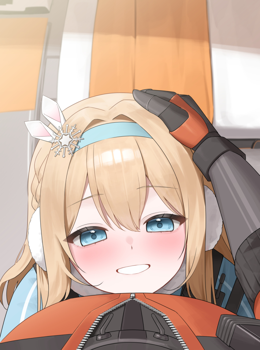 1girl, blonde_hair, blue_eyes, blue_hairband, commander_(girls'_frontline), girls'_frontline, girls'_frontline_2:_exilium, hair_ornament