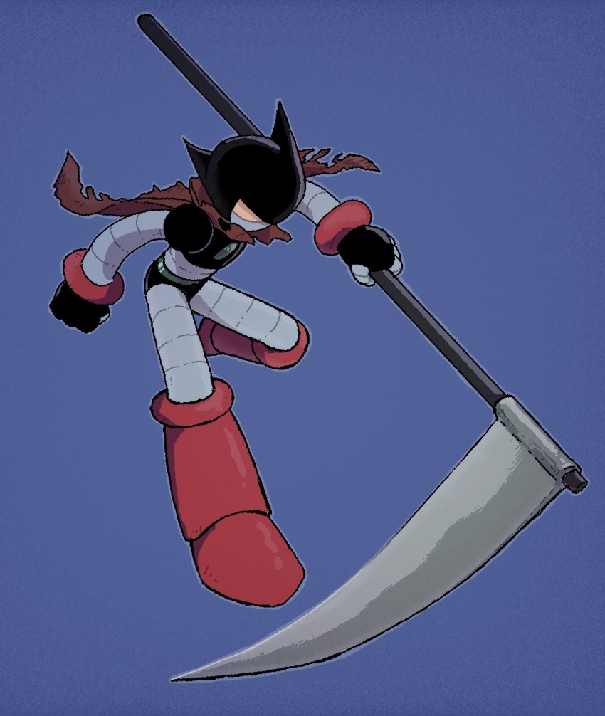 alternate_universe, atom_(tetsuwan_atom), cape, flower, highres, holding, holding_scythe, joints