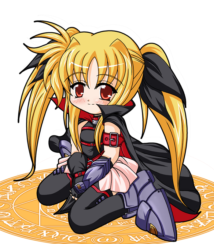 00s, blonde_hair, chibi, fate_testarossa, gloves, long_hair, lyrical_nanoha, mahou_shoujo_lyrical_nanoha