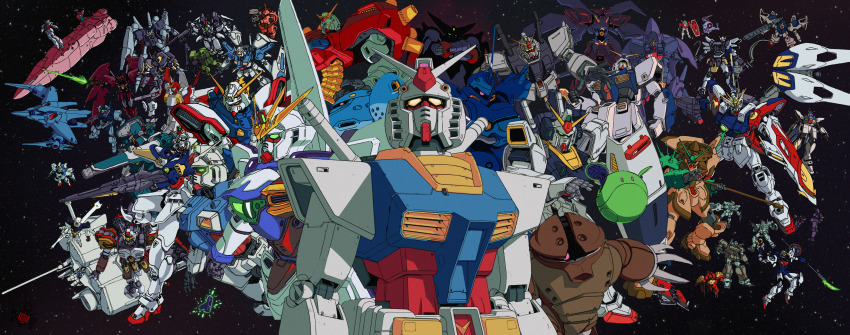 absurdres, acguy, after_war_gundam_x, artist_logo, assault_visor, ball_(gundam), beam_rifle, byalant_custom