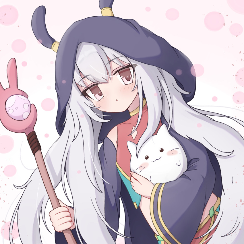 1girl, animal, animal_ears, azur_lane, breasts, cat, commentary_request, dvomil