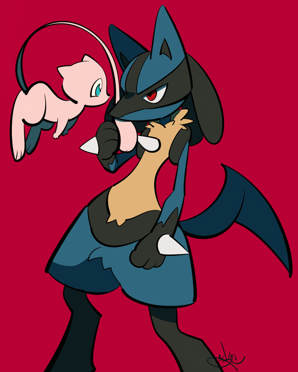 1other, arm_at_side, blue_eyes, closed_mouth, commentary_request, feet_out_of_frame, floating, furry