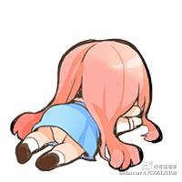 1girl, artist_request, blue_skirt, brown_shoes, chibi, chibi_only, chinese_commentary, commentary_request