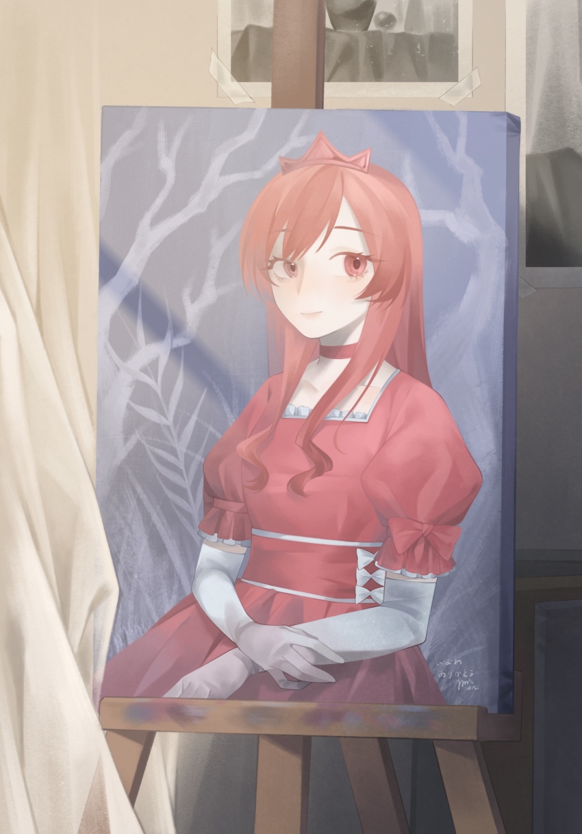 1000-nen_ikiteru_(vocaloid), 1girl, absurdres, bare_tree, choker, closed_mouth, collarbone, commentary_request