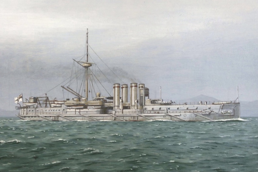 atelier_bono, cannon, highres, imperial_german_navy, imperial_war_flag, ironclad, mast, military_vehicle