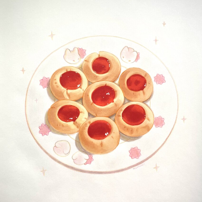 commentary, cookie, english_commentary, food, food_focus, highres, jam, no_humans