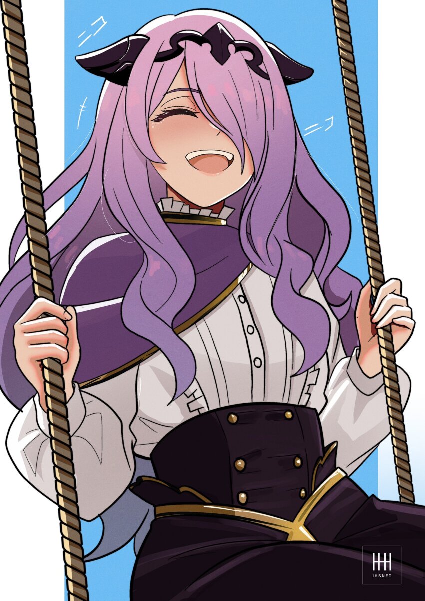 1girl, aged_down, camilla_(fire_emblem), camilla_(young_beauty)_(fire_emblem), capelet, fake_horns, fire_emblem, fire_emblem_fates