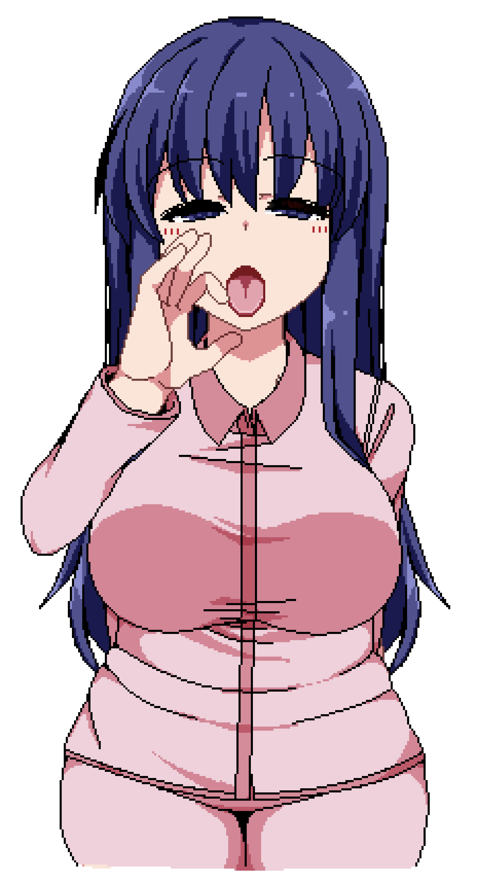 1girl, absurdres, blue_eyes, blue_hair, breasts, curvy, game_cg, highres