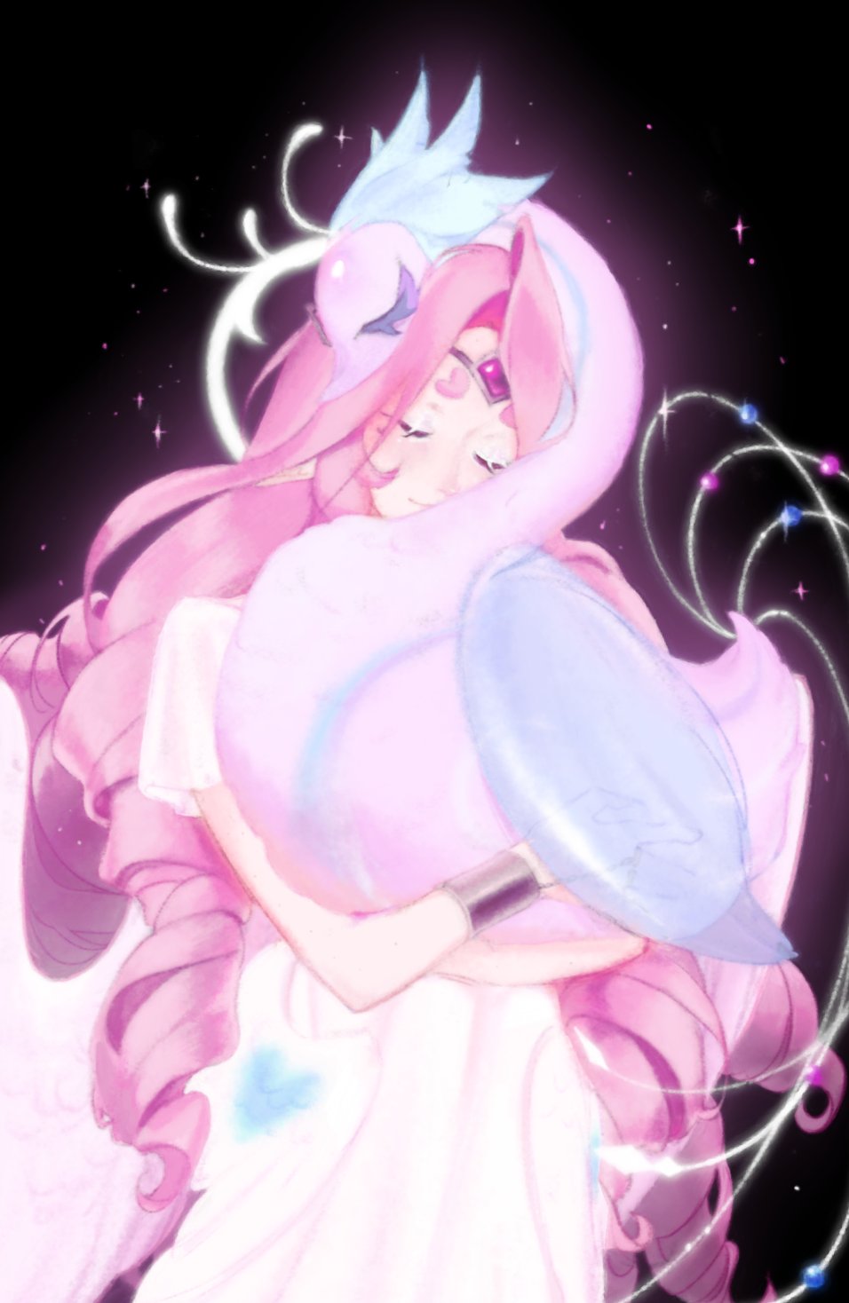 1girl, angel, angel_wings, animalization, bird, colored_skin, commentary, cookie_run