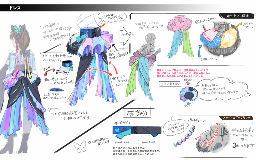 1girl, azure_striker_gunvolt, brown_hair, commentary_request, cosplay, dress, highres, lumen_(gunvolt)