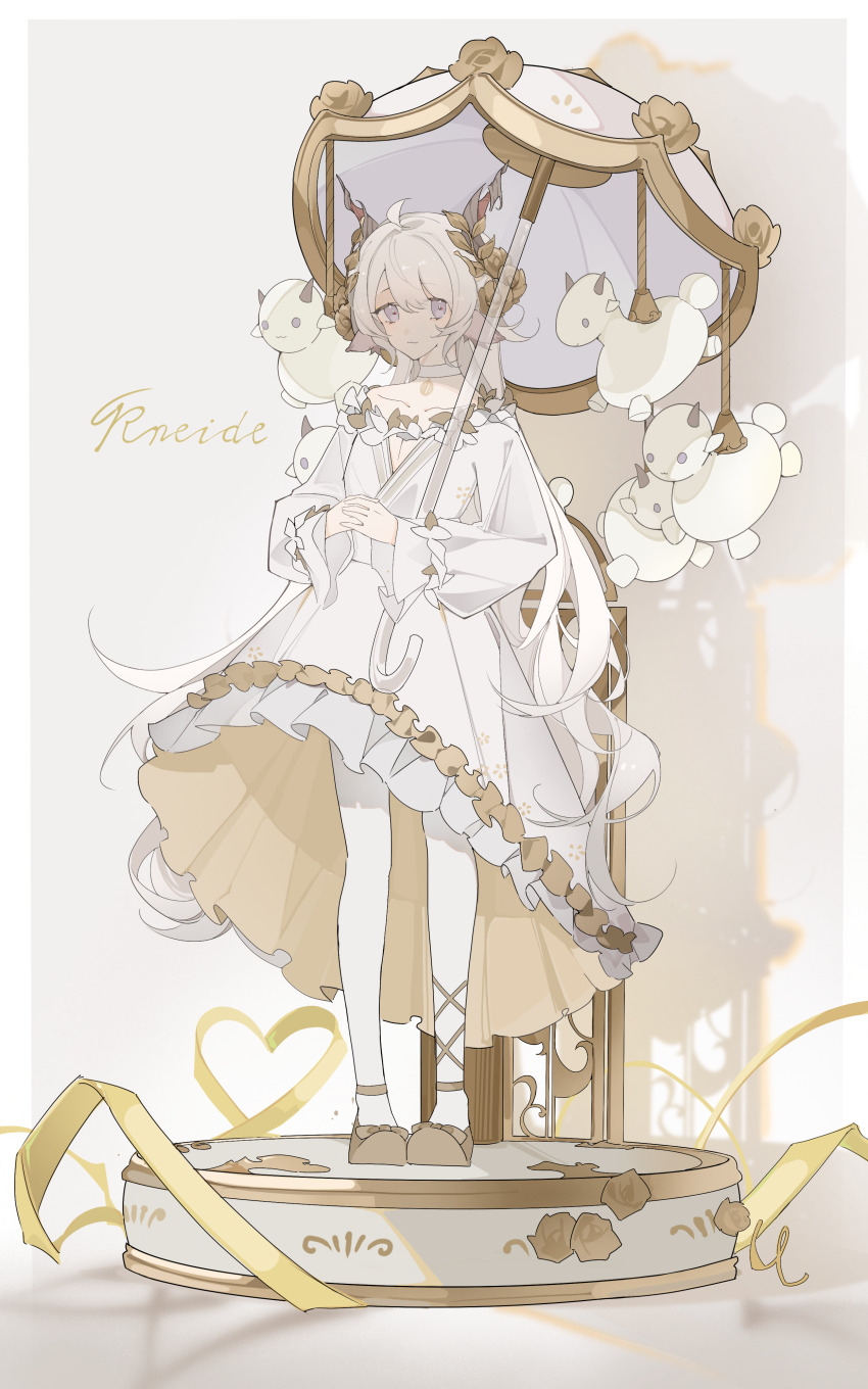 1boy, :3, absurdres, alternate_costume, animal_ears, arknights, brown_shoes, character_name