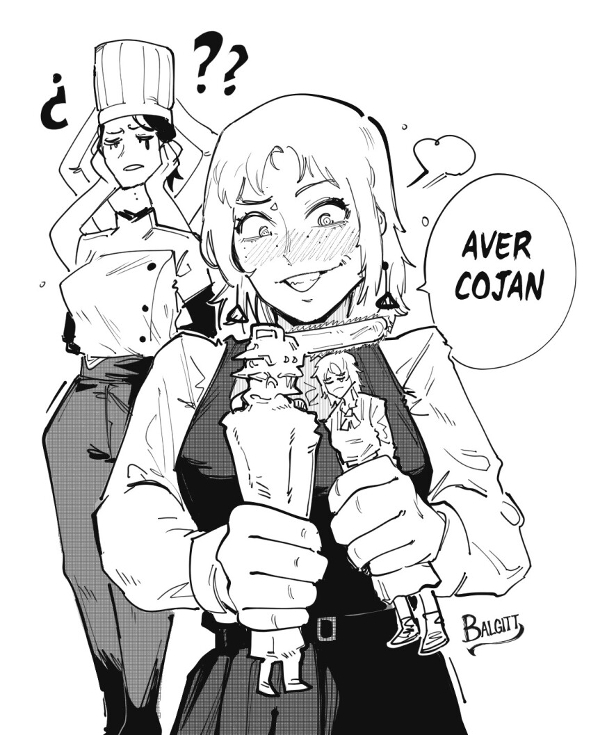 ?, ??, apron, arthropod_limbs, artist_name, balgitt, black_apron, black_blood