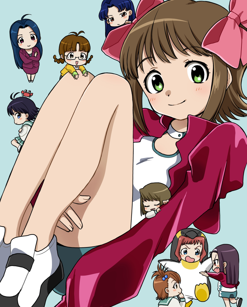 6+girls, absurdres, ahoge, akizuki_ritsuko, akizuki_ritsuko_(idolmaster_xenoglossia), amami_haruka, amami_haruka_(idolmaster_xenoglossia), animal_costume