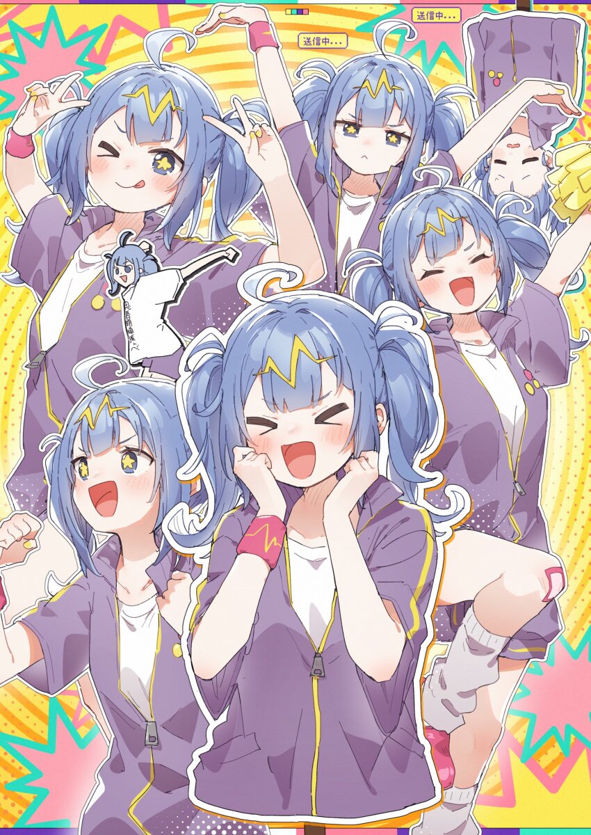 >_<, >_o, 1girl, :<, :d, ;p, ^_^, absurdres