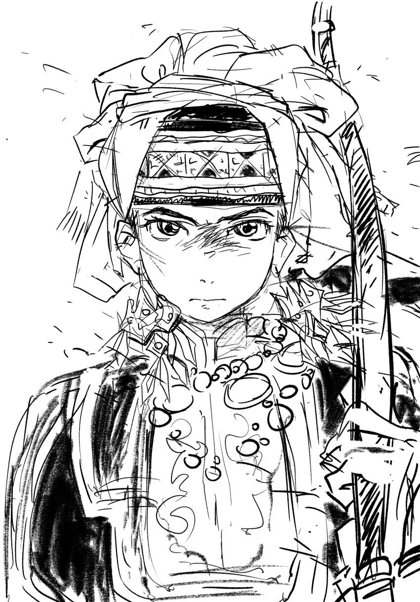 amir_halgal, angry, closed_mouth, ear_piercing, earrings, hat, highres, jewelry