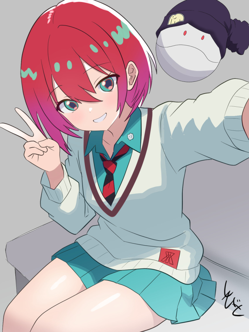 1girl, amate_yuzuriha, aqua_eyes, dress, gundam, gundam_gquuuuuux, hair_between_eyes, haro