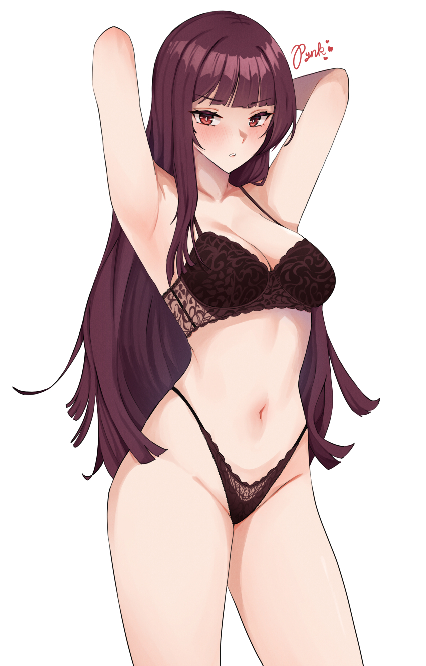 1girl, absurdres, breasts, cleavage, girls'_frontline, girls'_frontline_2:_exilium, hair_down, highres