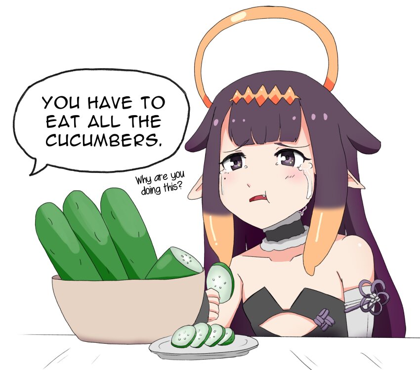 1girl, absurdres, alin_laphel, black_collar, black_dress, black_gloves, blunt_bangs, blush