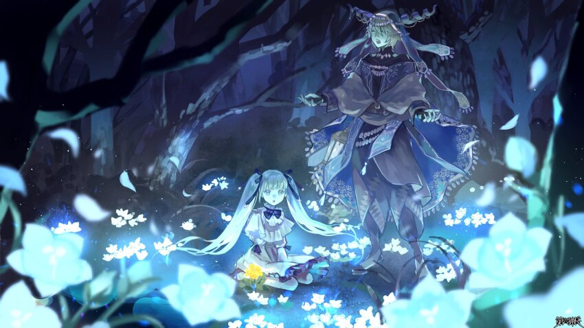 1boy, 1girl, :o, bare_tree, belt, belt_buckle, between_legs, black_belt