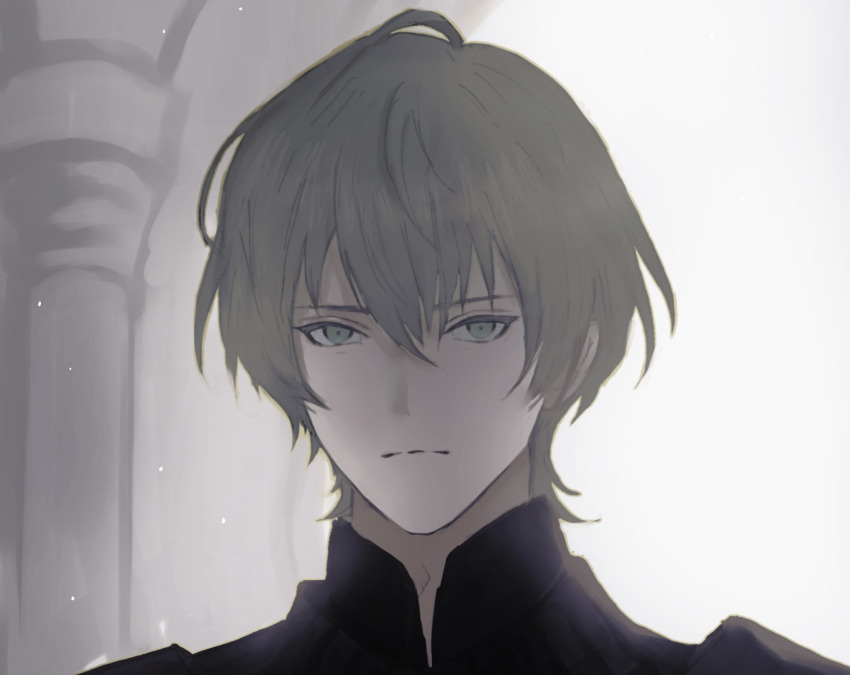 1boy, armor, black_armor, male_byleth_(awakened)_(fire_emblem), male_byleth_(fire_emblem), closed_mouth, commentary_request, fire_emblem