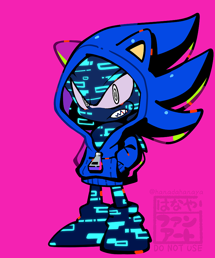 angry, cybernetic, fang, fangs, gloves, hanadahanaya, hedgehog, hood