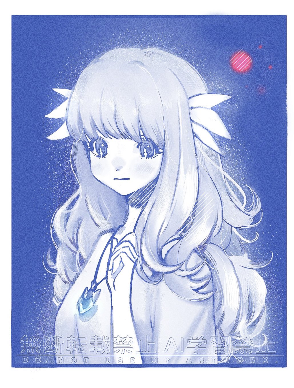 1girl, dress, ender_lilies_quietus_of_the_knights, expressionless, grey_hair, highres, jewelry, lily_(ender_lilies)