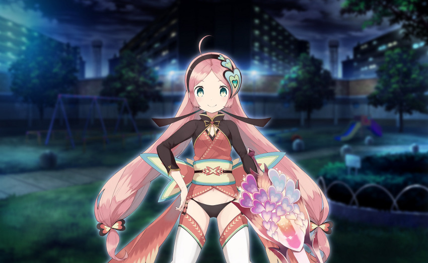 1girl, ahoge, apartment, aqua_eyes, artist_request, back_bow, bikini, black_bikini