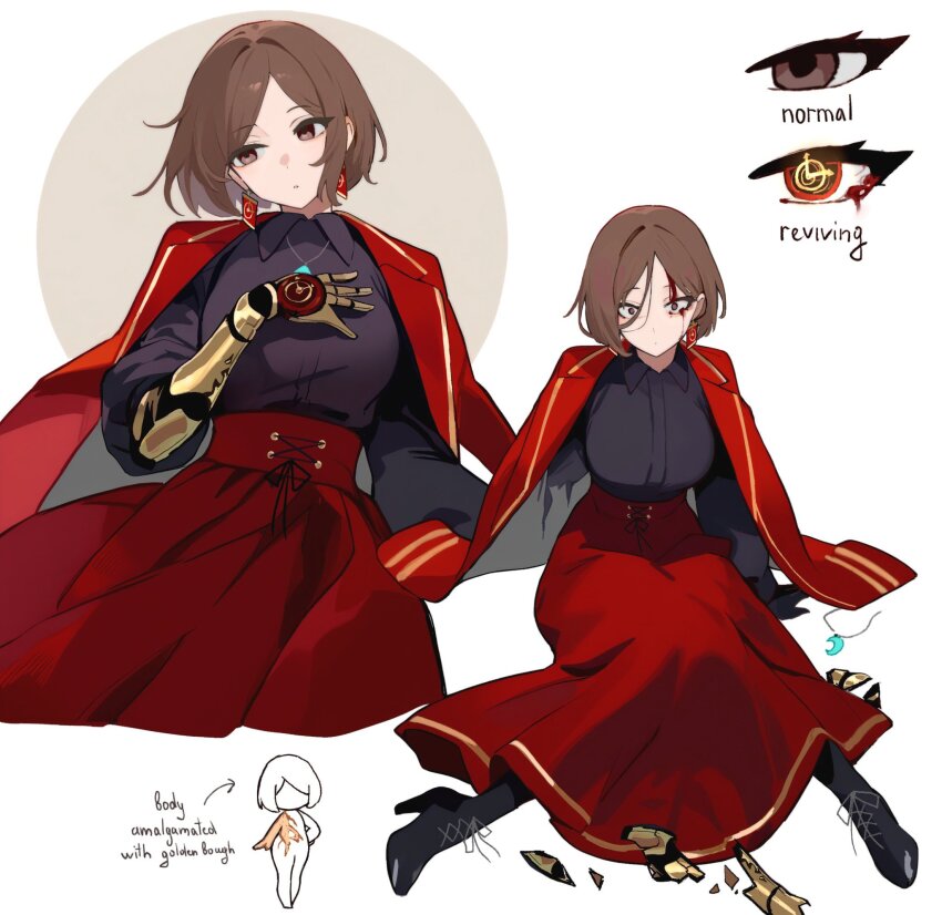 1girl, black_gloves, black_pantyhose, black_shirt, blood, blood_on_face, bob_cut, boots