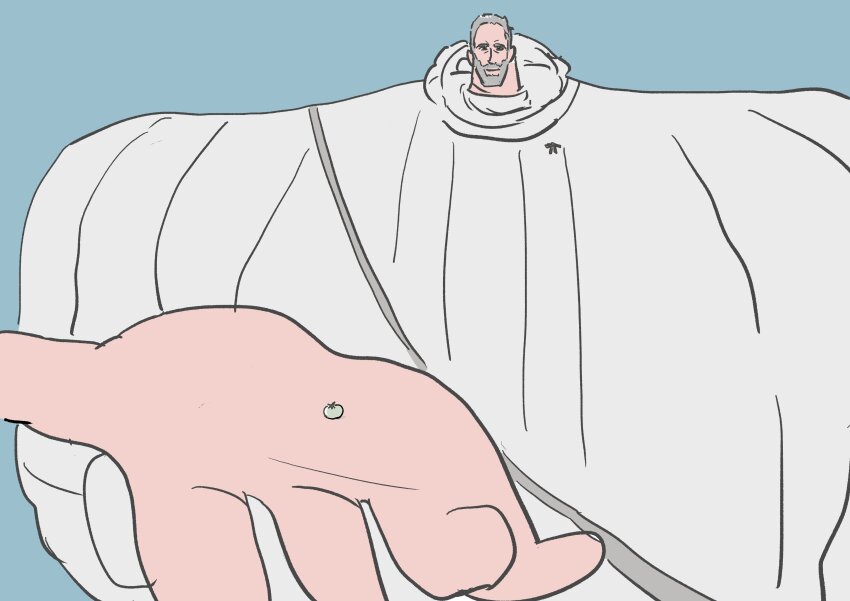 1boy, absurdres, anatomical_nonsense, beard, black_eyes, broad_shoulders, cloak, facial_hair