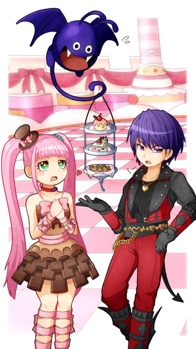 1boy, 1girl, 1other, alternate_costume, black_gloves, black_shirt, blue_eyes, blue_hair