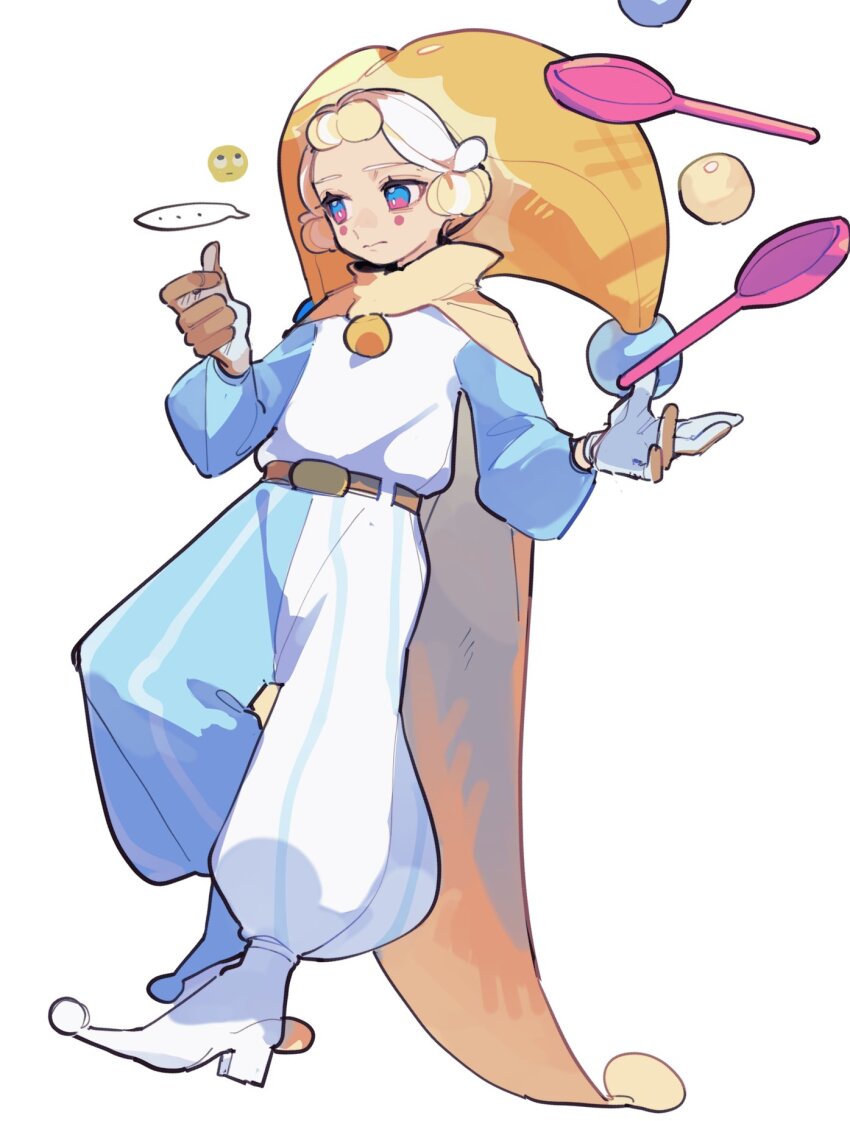 ..., 1girl, asymmetrical_footwear, belt, blonde_hair, blue_boots, blue_eyes, boots