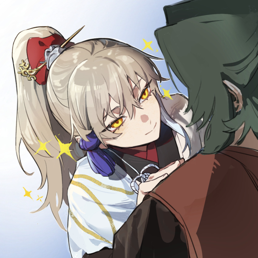 2boys, archer_(fate/samurai_remnant), blush, chenchenchen598, chinese_clothes, chinese_hairpin, fate/samurai_remnant, fate_(series)