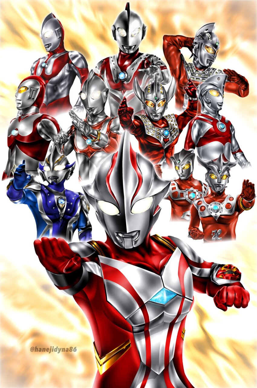 6+boys, alien, arm_up, armlet, armor, astra_(ultra_series), blue_skin, bracelet