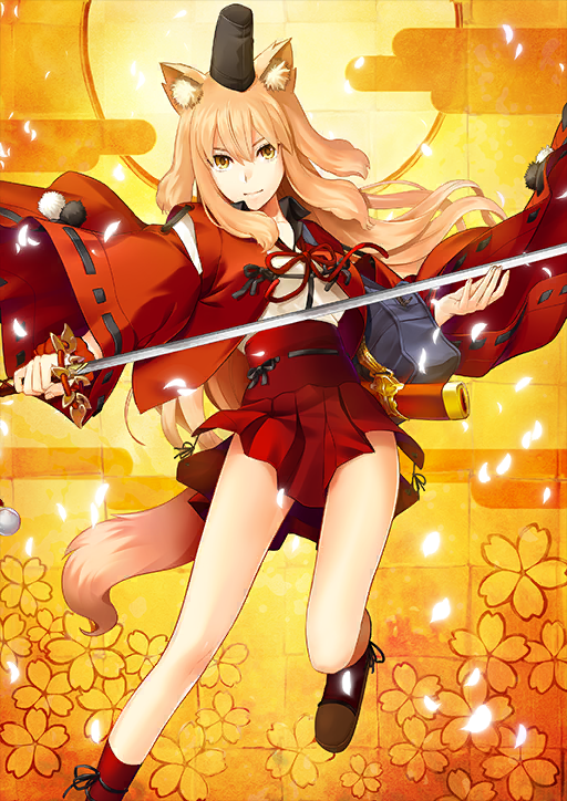 1girl, animal_ear_fluff, animal_ears, bag, black_hat, breasts, cherry_blossoms, closed_mouth