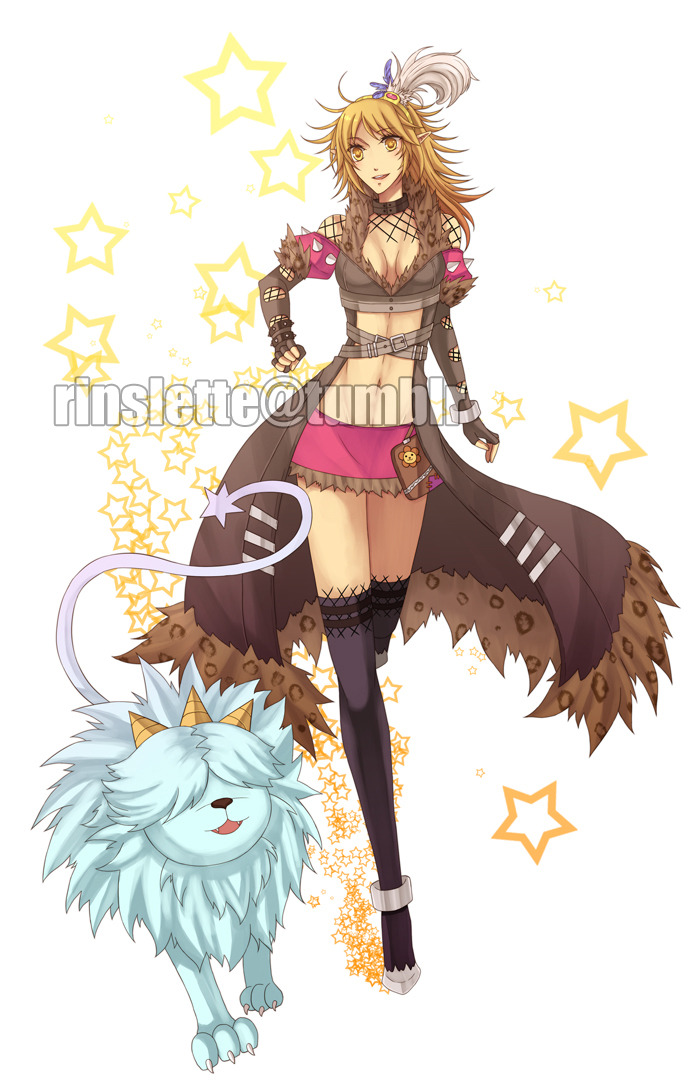 1girl, black_thighhighs, blonde_hair, breasts, brown_coat, brown_gloves, coat, commentary