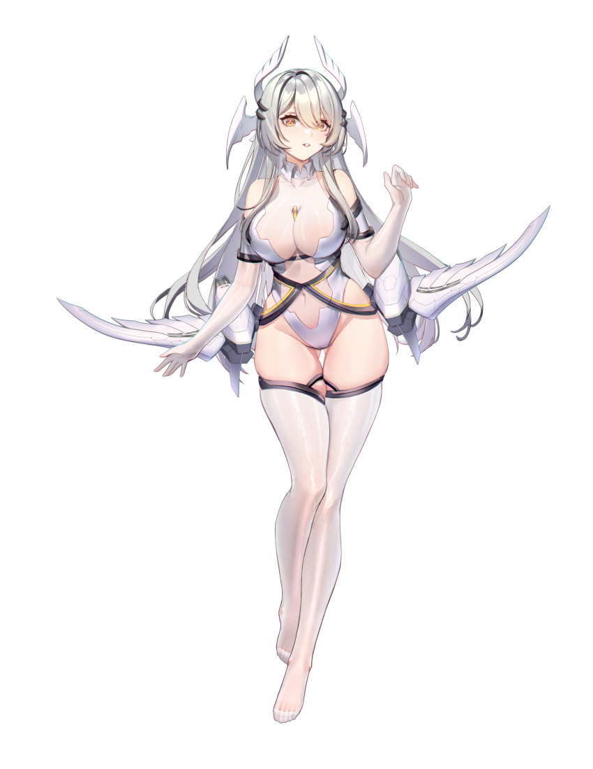 1girl, absurdres, ace_combat, arkbird, bare_shoulders, breasts, cleavage, collarbone