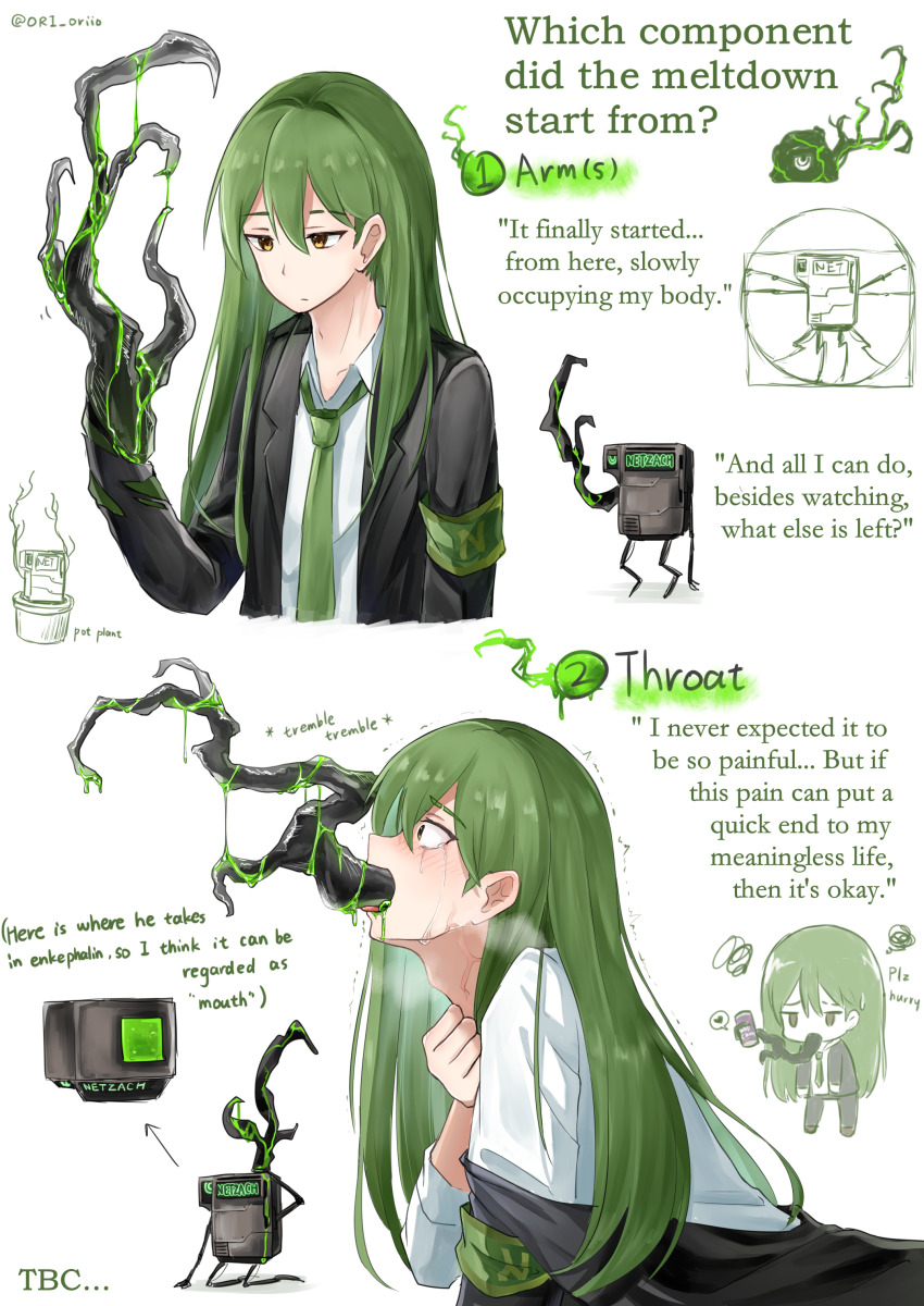 1boy, absurdres, adam's_apple, armband, black_jacket, blush, can, chibi