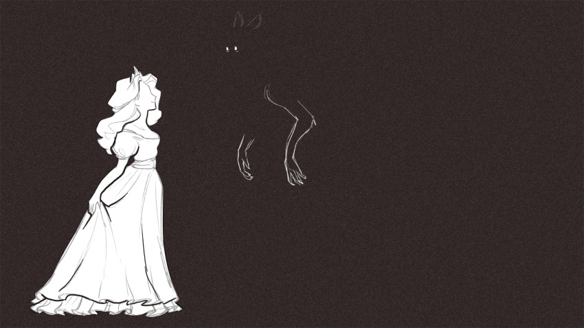 1boy, 1girl, abby_howard, animated, animated_gif, bare_shoulders, bird_boy, black_background