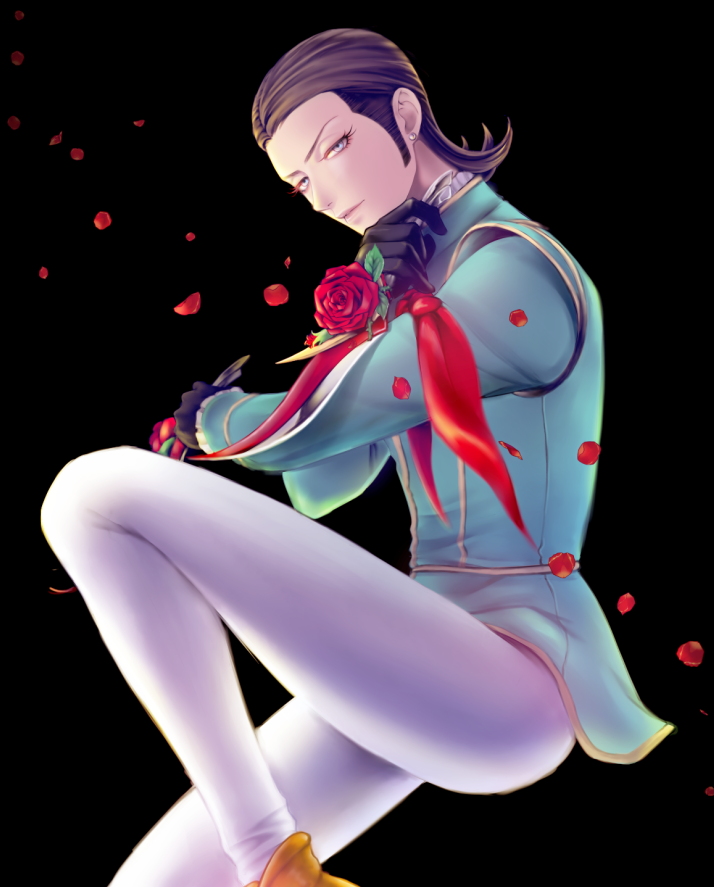 1boy, androgynous, aqua_shirt, armband, black_background, black_gloves, black_hair, commentary_request